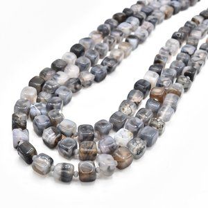 Zaina Grey Tortoise Shell Beads Necklace